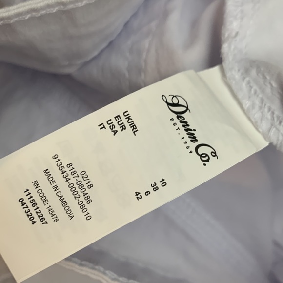 Highwaist Denim&Co White Jeans - Picture 4 of 5